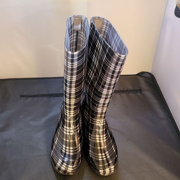 ASGARD WOMEN'S MID CALF RAIN PRINTED WATERPROOF RUBBER BOOTS - Picture 3 of 16